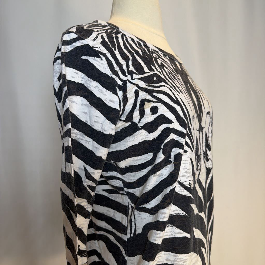 Y2K Coral Bay Zebra Love Shirt