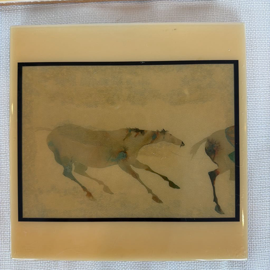 1980's RC Gorman Wall Decor on Italian Tiles - Set of 3