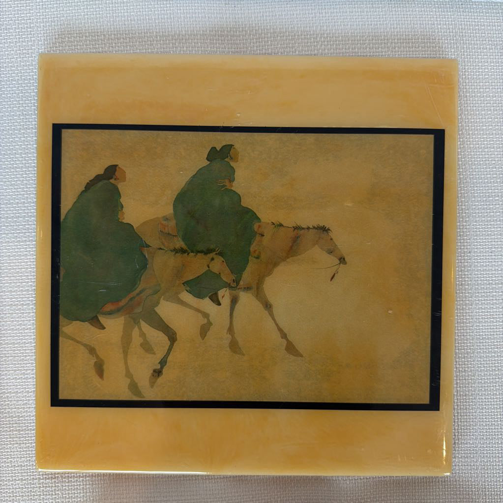 1980's RC Gorman Wall Decor on Italian Tiles - Set of 3