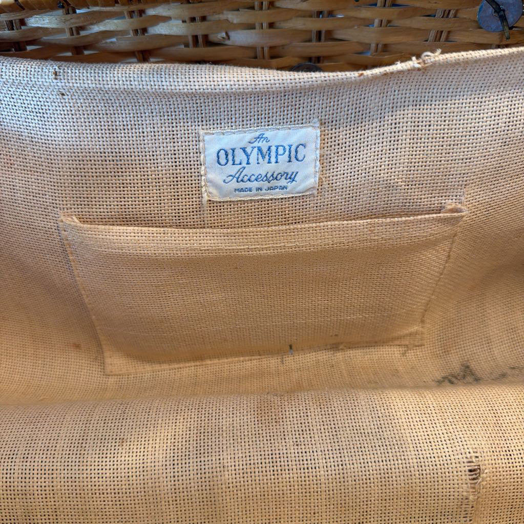 Vintage 60s Large Basket Handbag