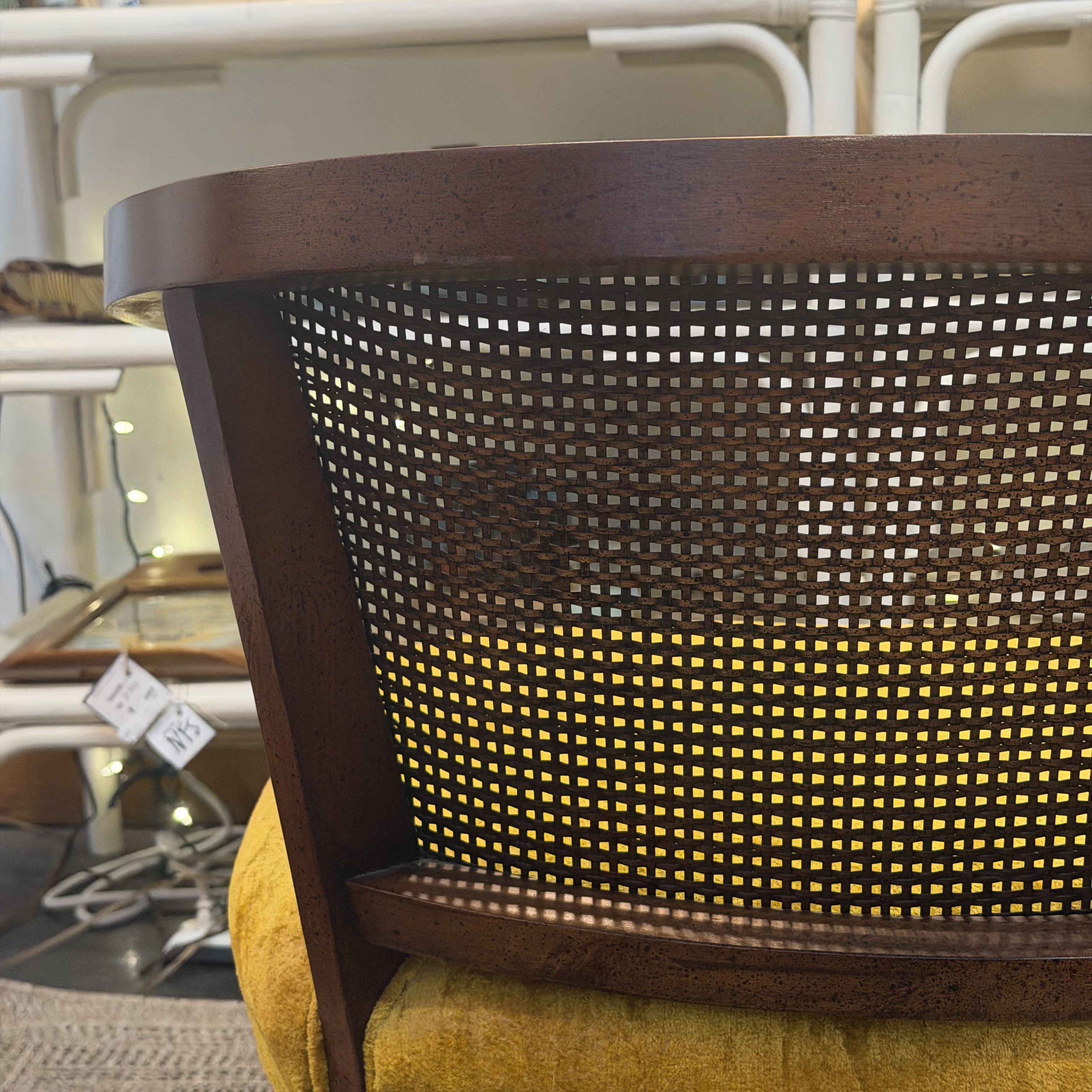 Vintage Cain Back Chair Gold Seat