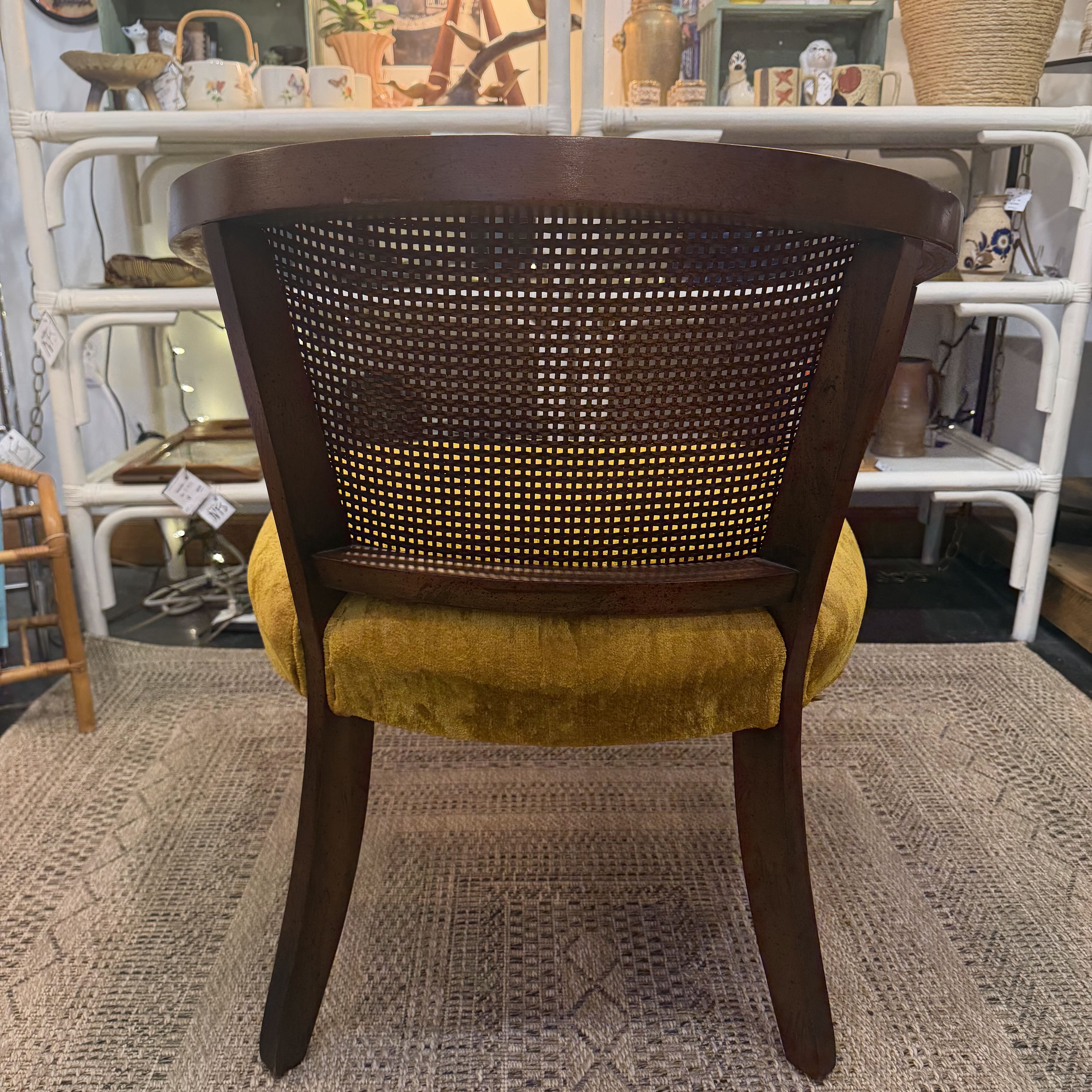 Vintage Cain Back Chair Gold Seat