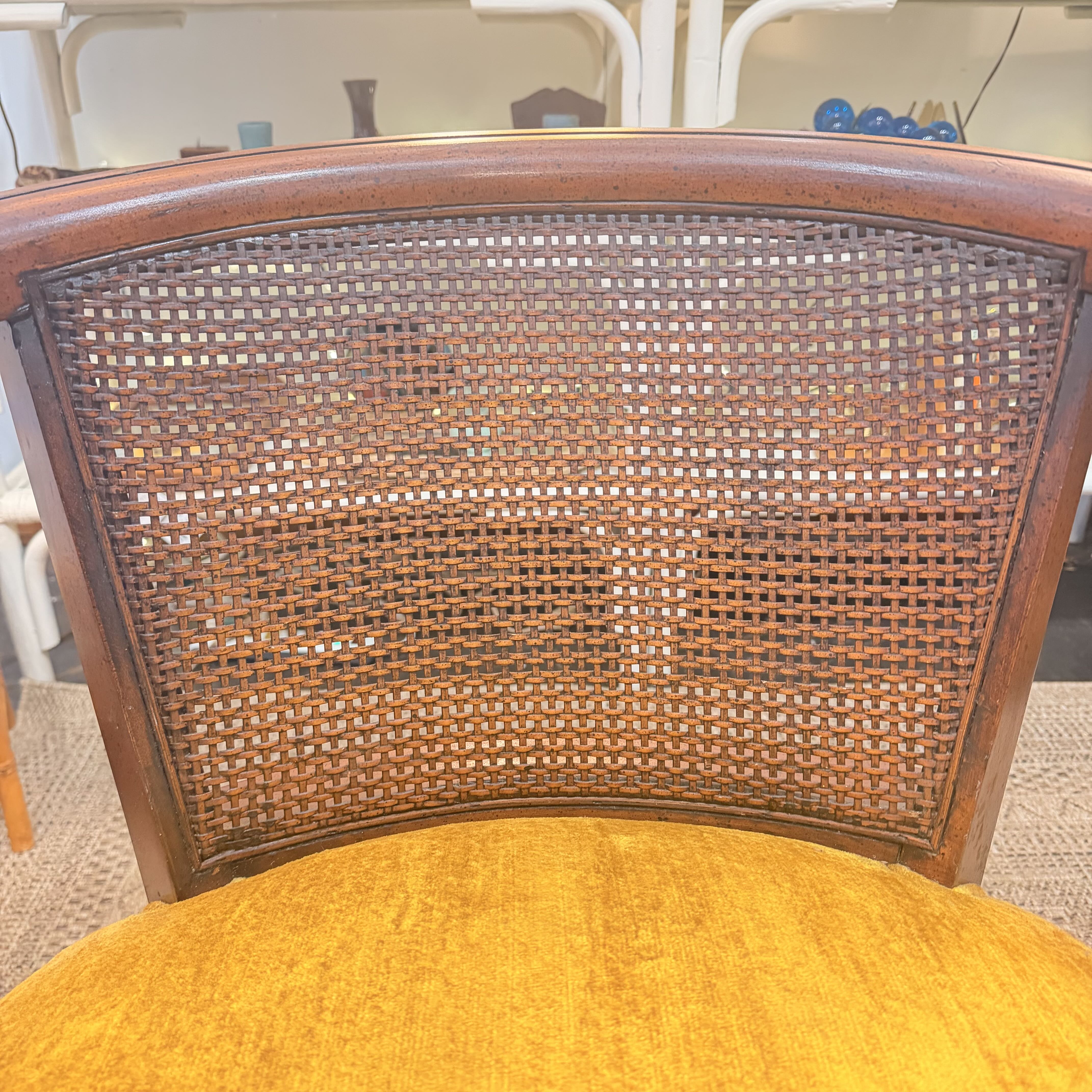 Vintage Cain Back Chair Gold Seat
