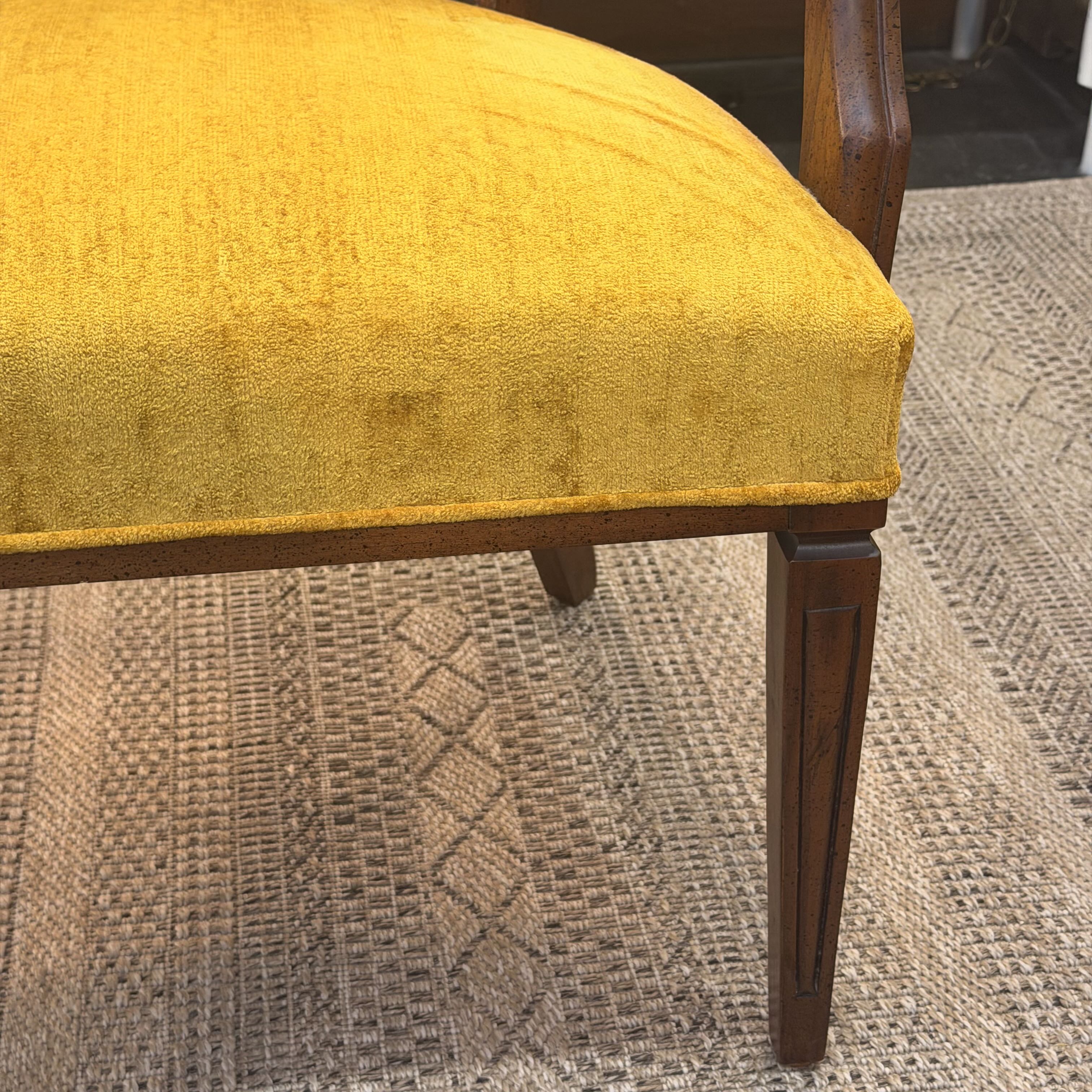 Vintage Cain Back Chair Gold Seat
