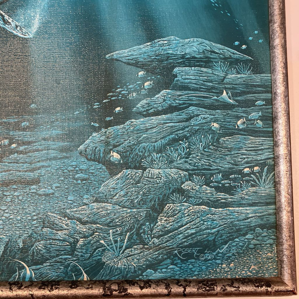 1981 Robert Lyn Nelson Framed Print of Whales