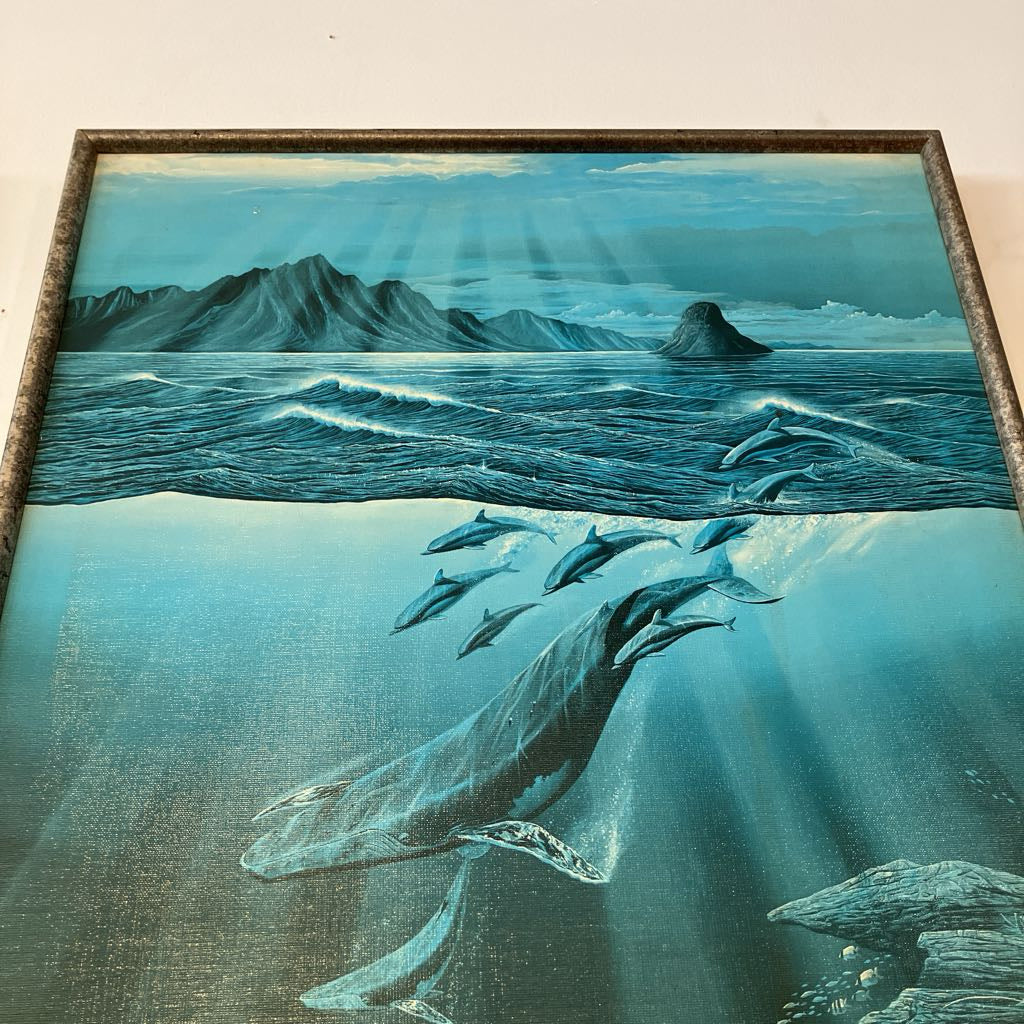 1981 Robert Lyn Nelson Framed Print of Whales
