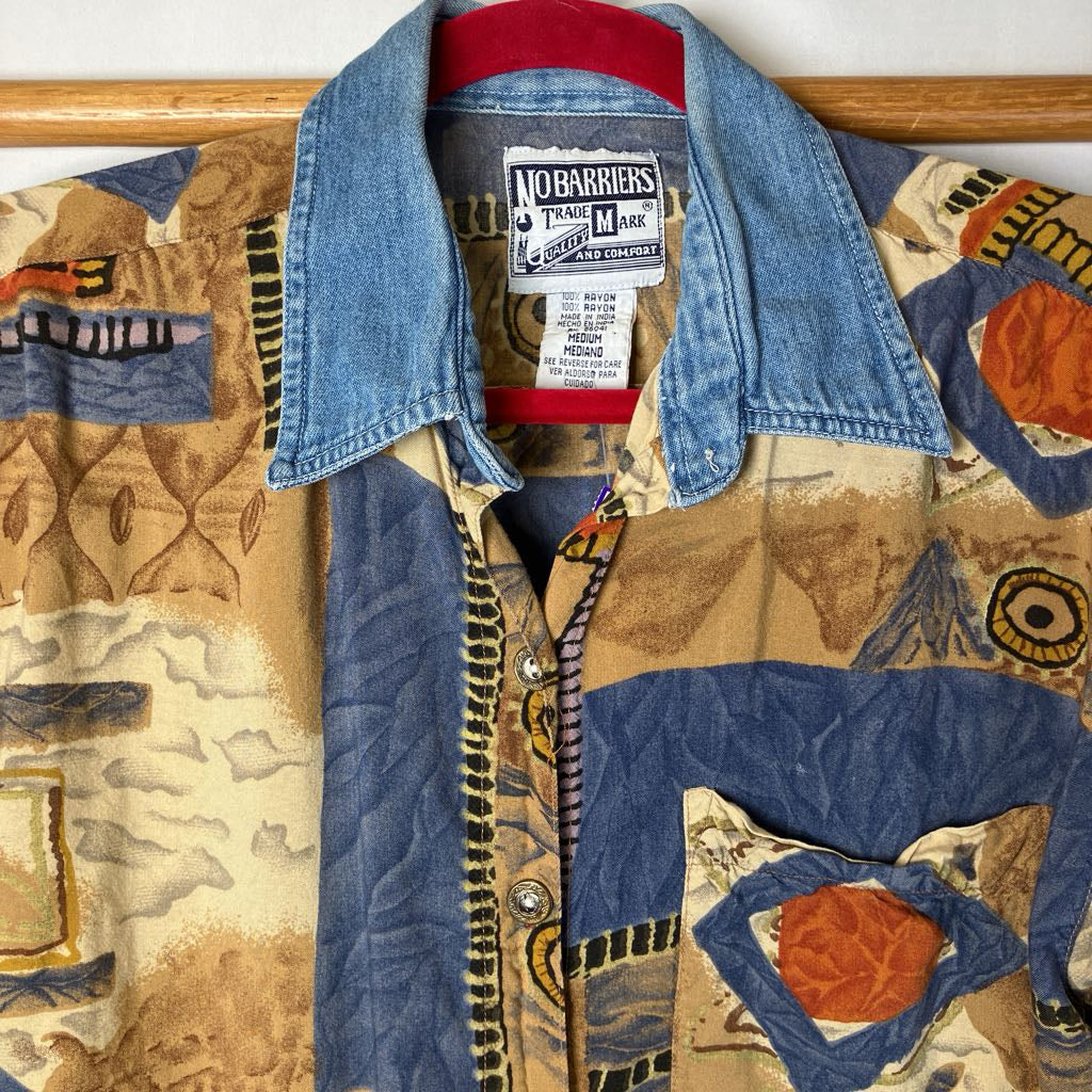 1990s No Barriers Button Up Shirt