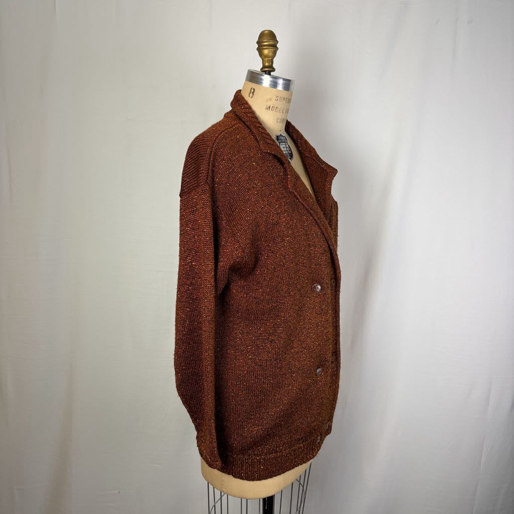 Vintage Metallic Bronze Blazer Sweater