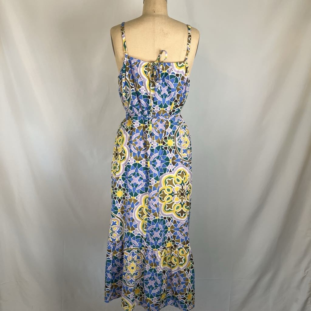 Colorful Spaghetti-Strap Sundress w/ Belt