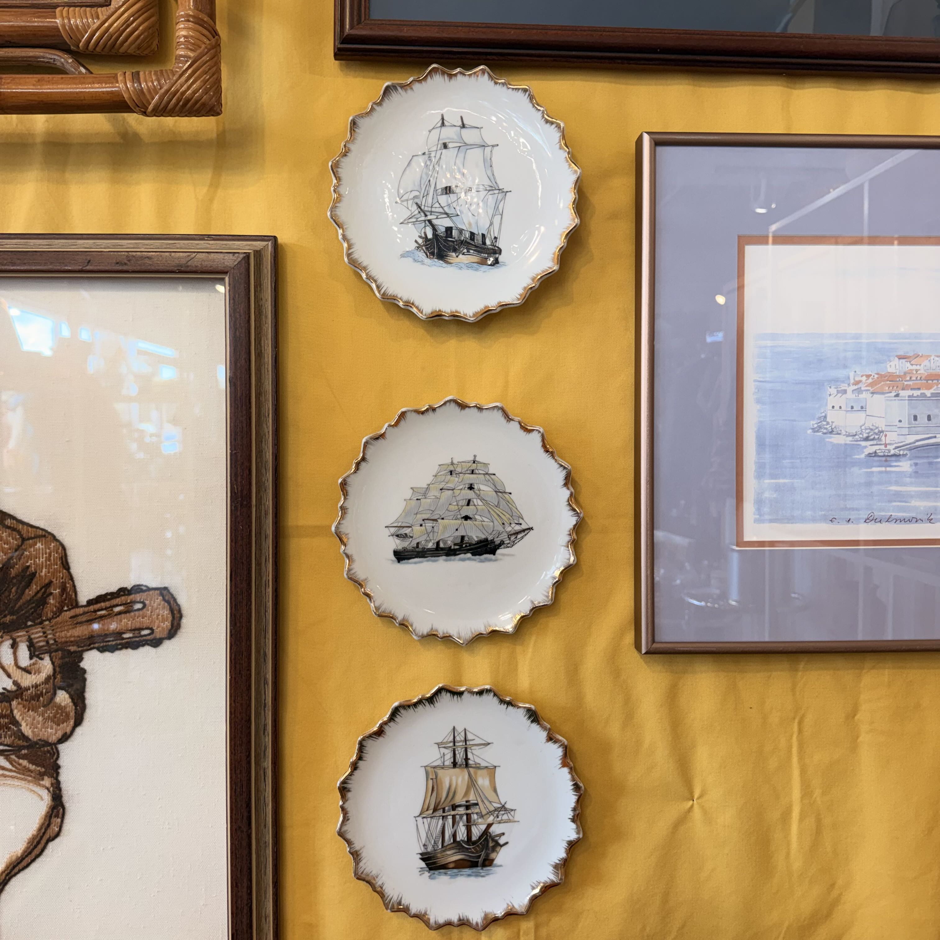 Vintage Sailing Ships Plates | Japan | Set of 3