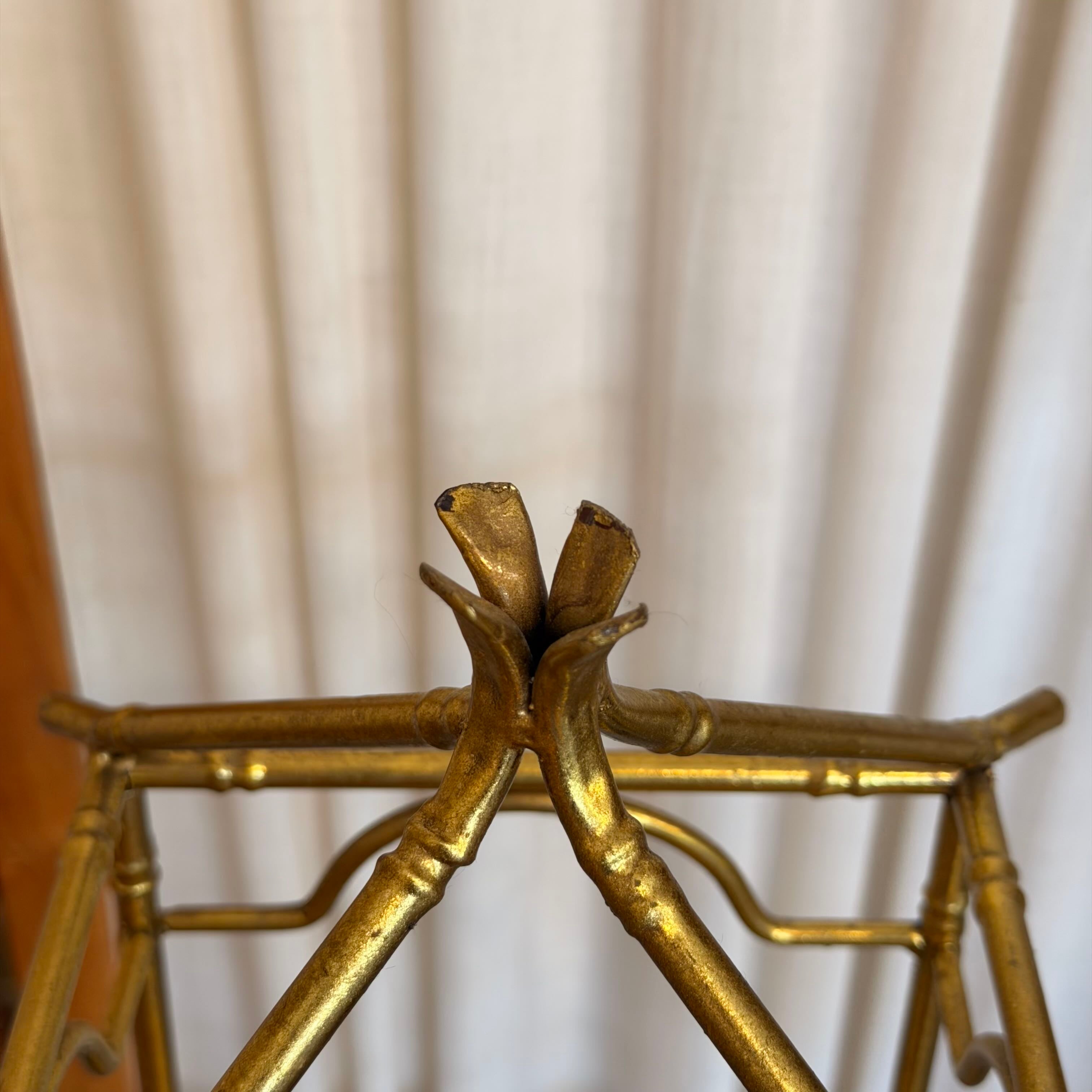 2000's Chinoiserie Gold Pagoda Candle Holder Large