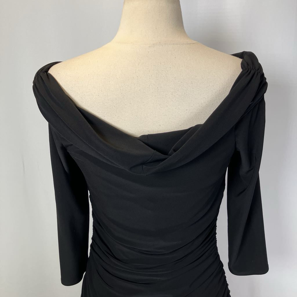 1990s Cache Dress w Ruched Sides & Off the Shoulders 1990s Cache Dress w Ruched Sides & Off the Shoulders