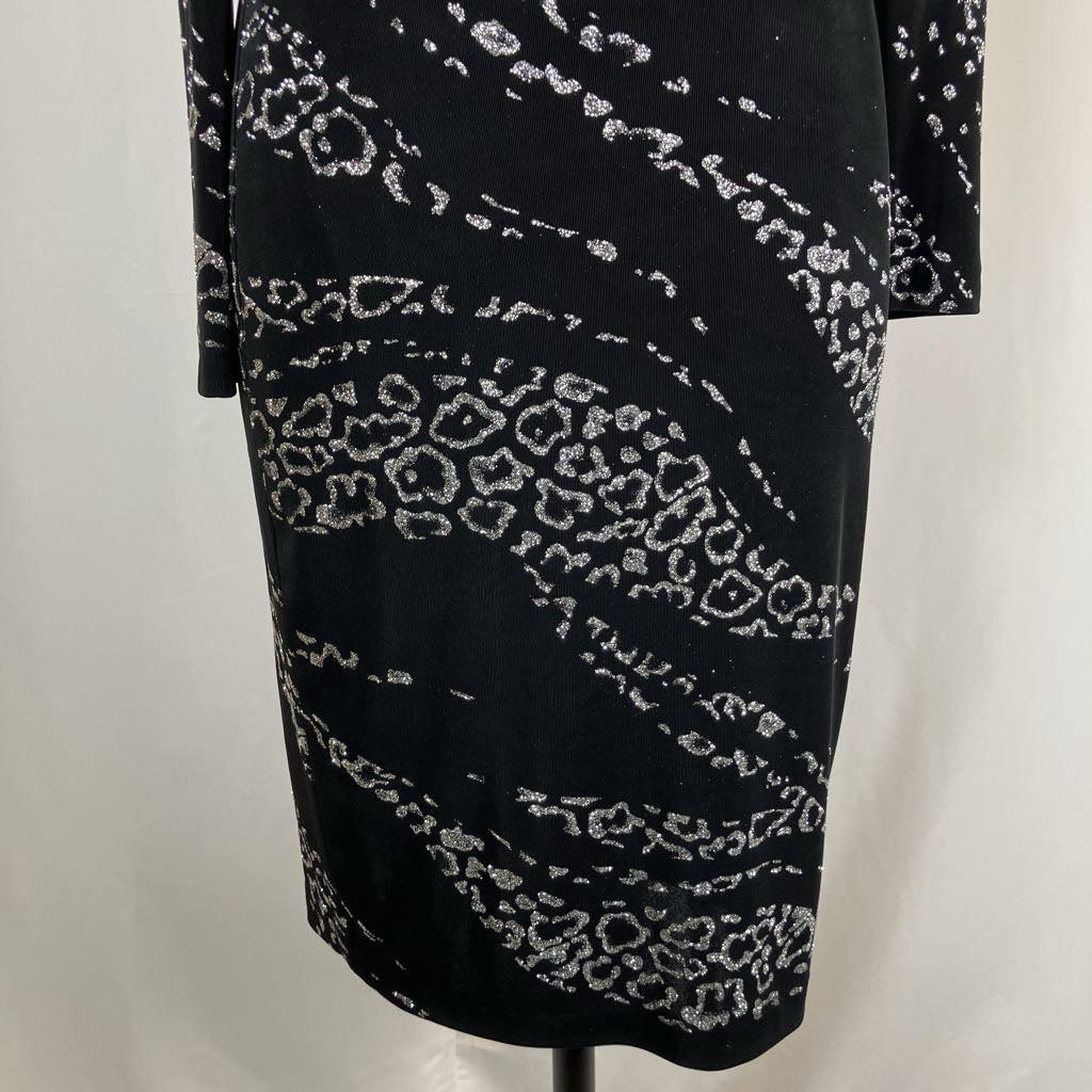 2000s Vintage Cache Black Silver Animal Print