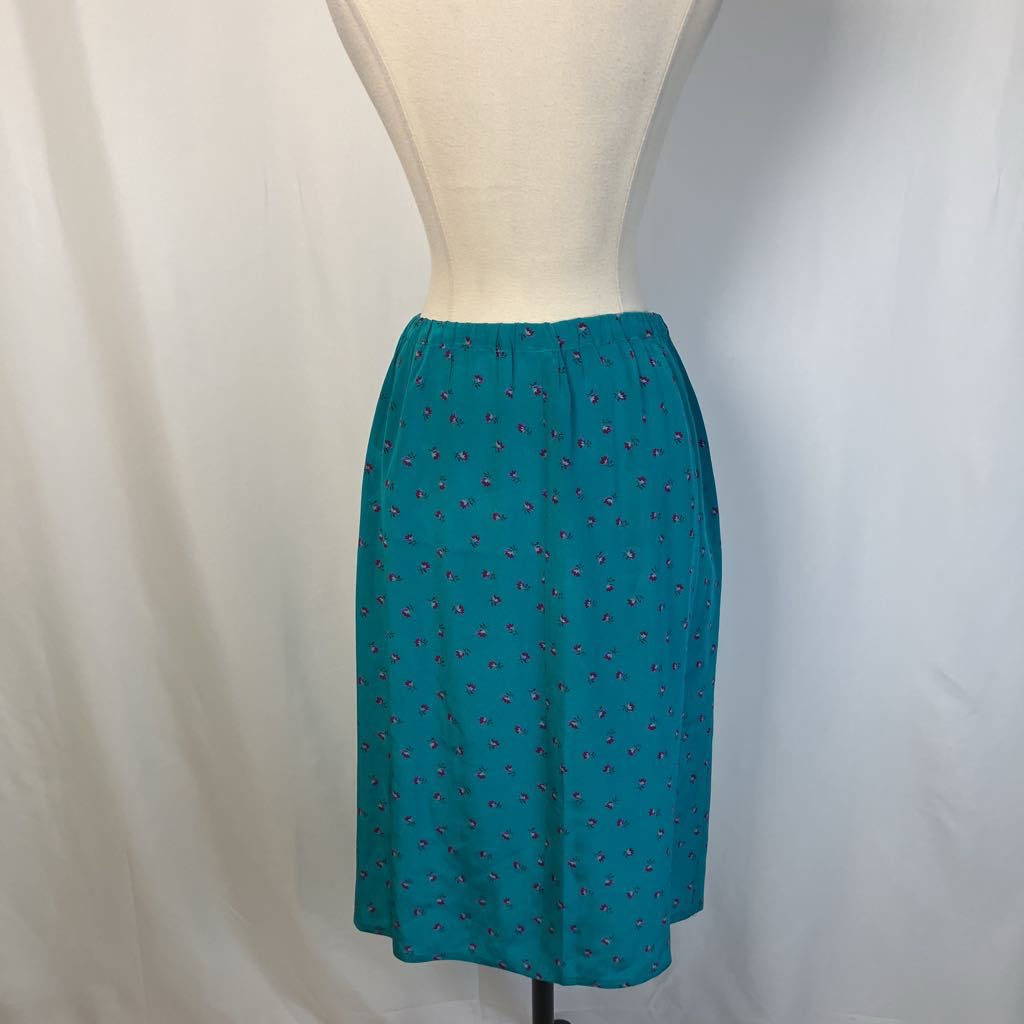 Back of the silk skirt on plain background
