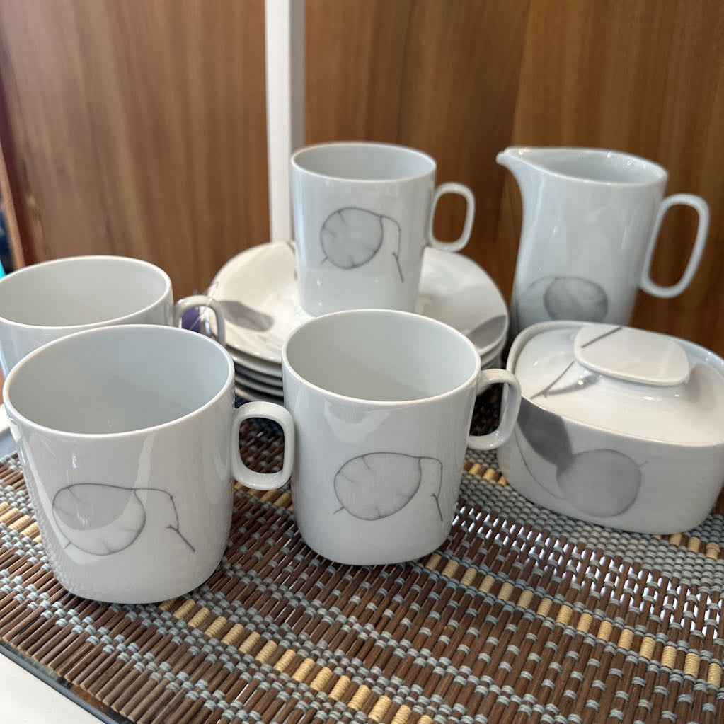 1970s MCM Gerald Gulotta for Langenthal Switzerland Espresso Coffee Service Block in Transition Shadows Set of 11 Pieces