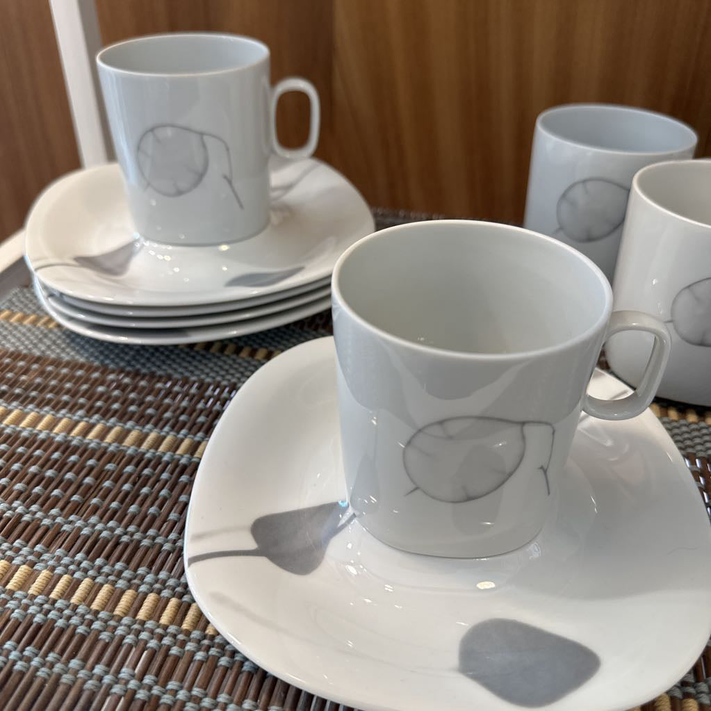 1970s MCM Gerald Gulotta for Langenthal Switzerland Espresso Coffee Service Block in Transition Shadows Set of 11 Pieces
