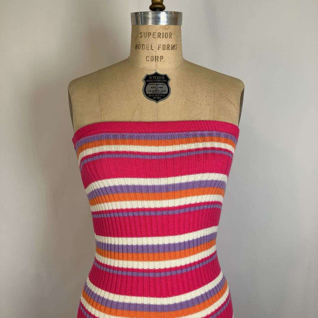 Ribbed Knitted Tube Dress