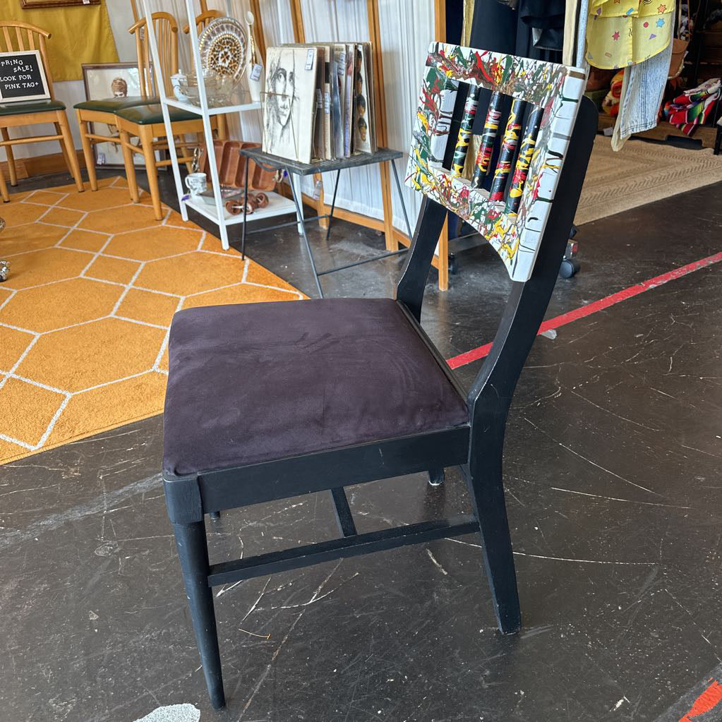 Hand Painted Mid Century Modern Chair