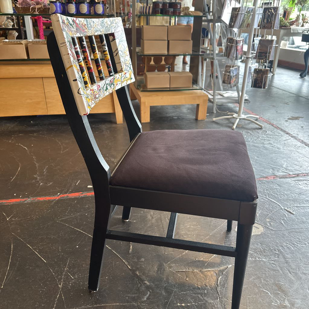 Hand Painted Mid Century Modern Chair