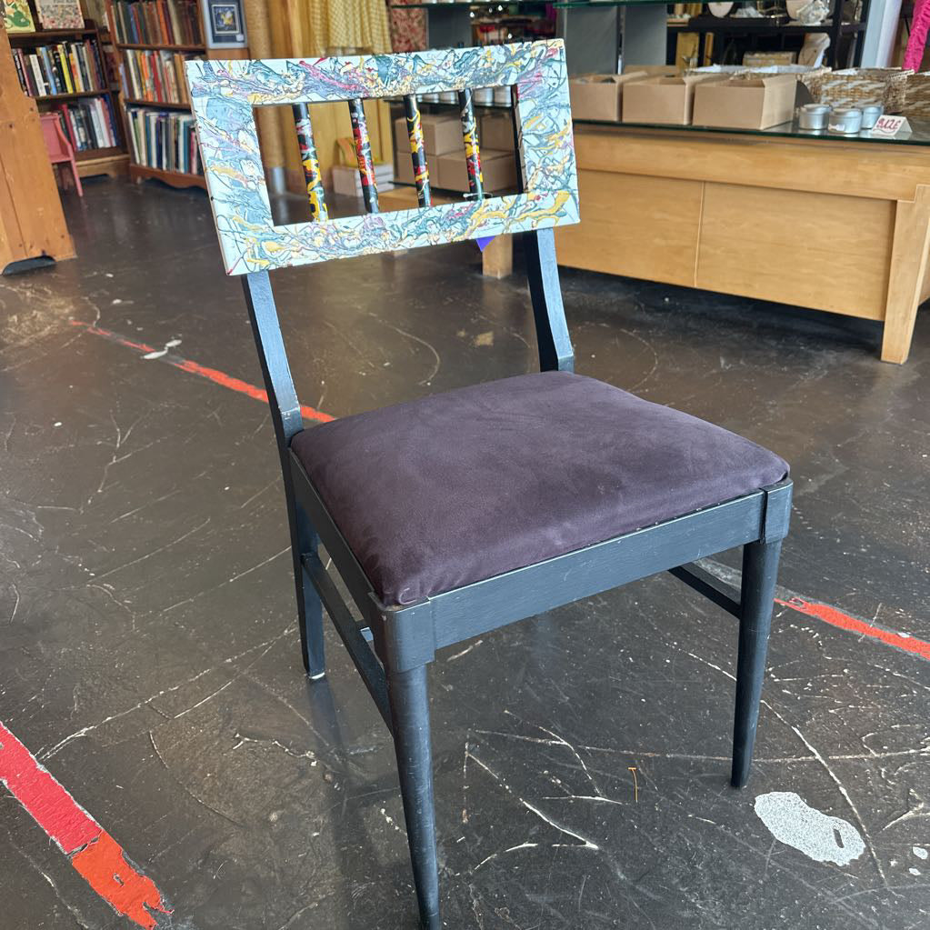 Hand Painted Mid Century Modern Chair