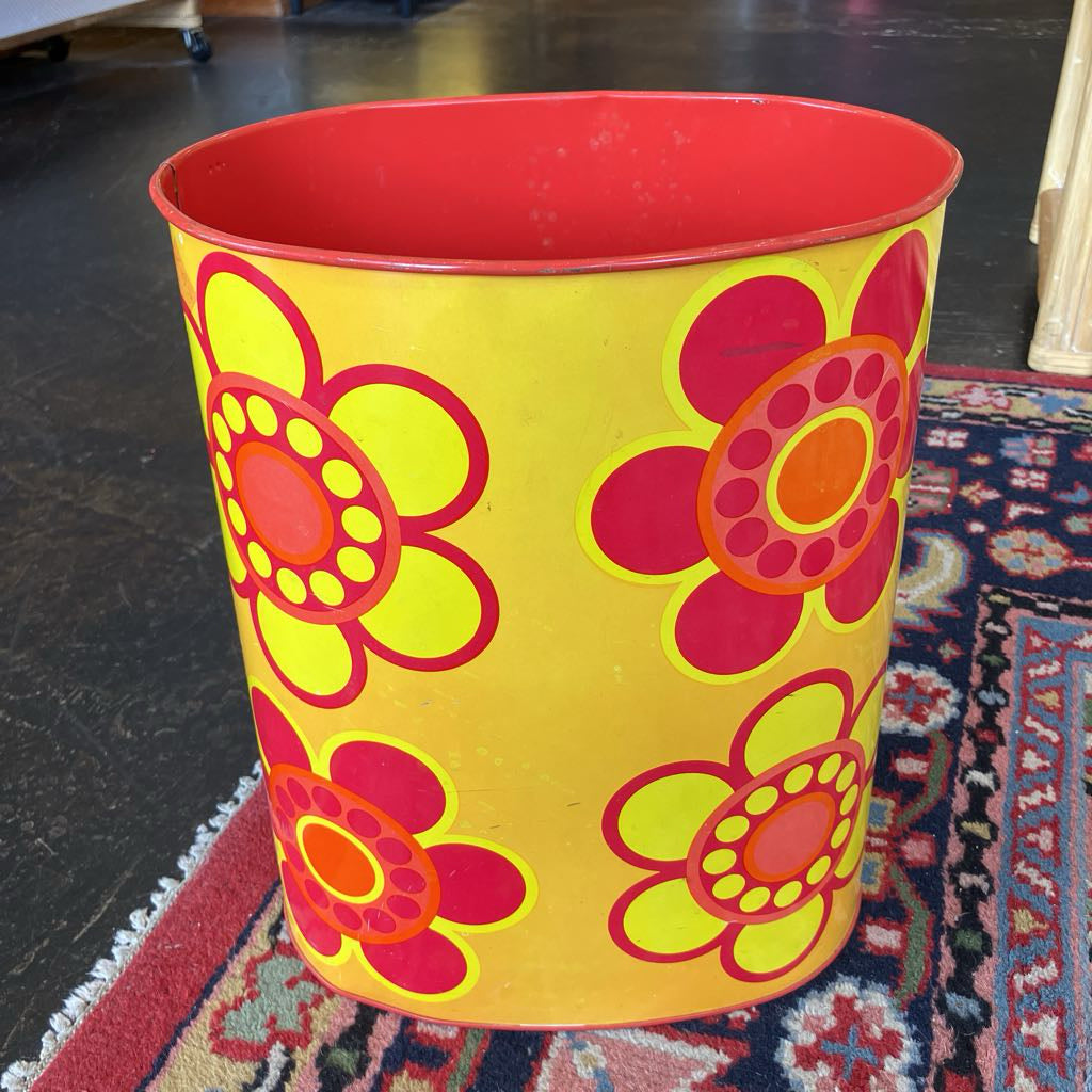 Vintage Cheinco Floral Waste Bin