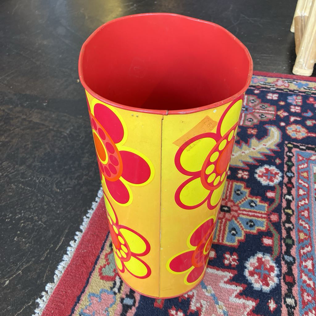 Vintage Cheinco Floral Waste Bin