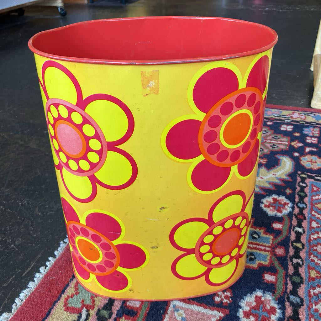 Vintage Cheinco Floral Waste Bin