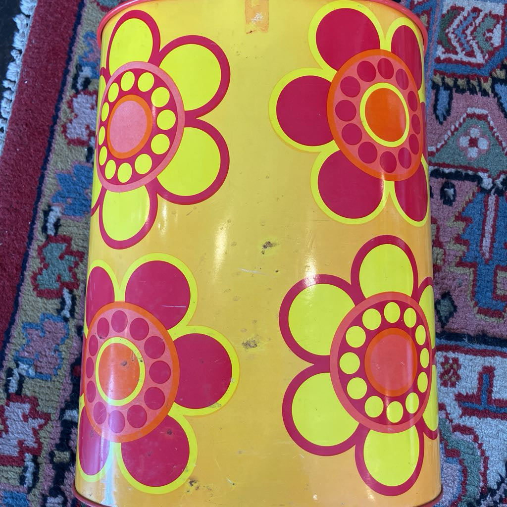 Vintage Cheinco Floral Waste Bin