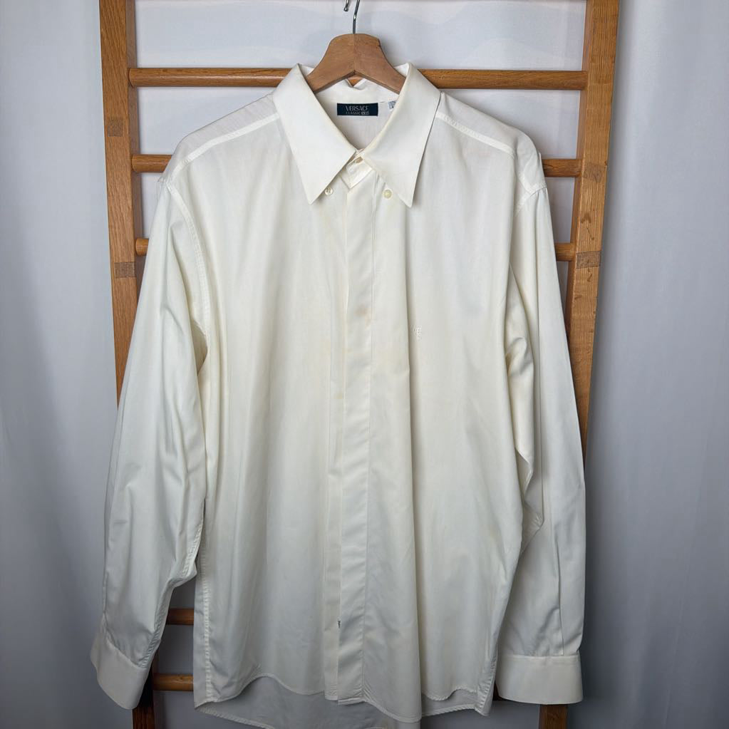 1990s Versace Classic V2 Shirt with Pointed Collar