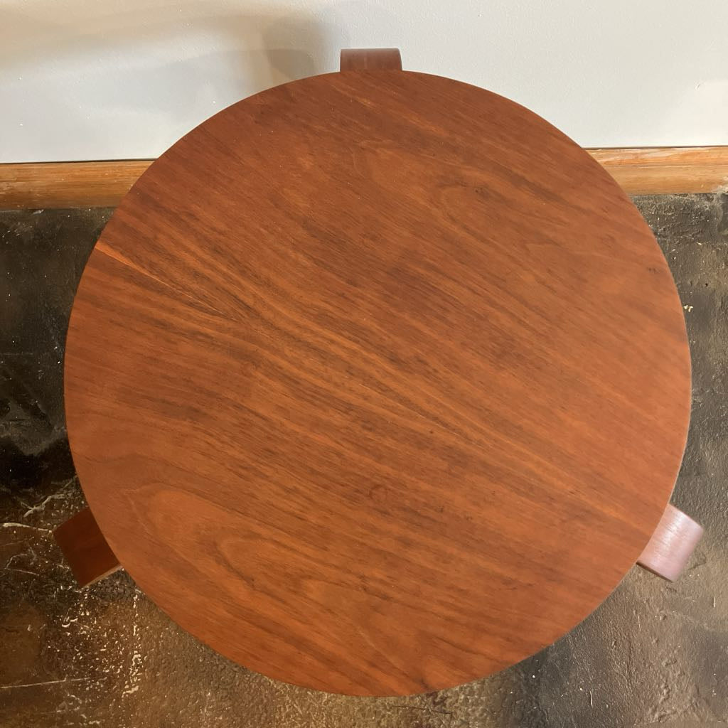 Danish Modern Alvar Aalto Inspired Teak Bentwood Side Table