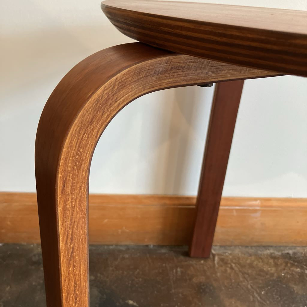 Danish Modern Alvar Aalto Inspired Teak Bentwood Side Table