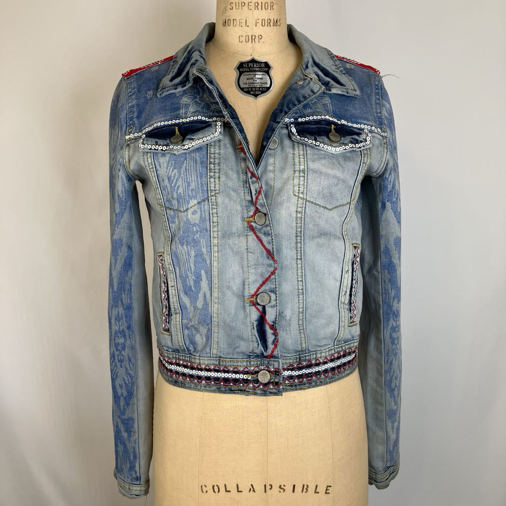 Embroidered Designer Denim Jacket