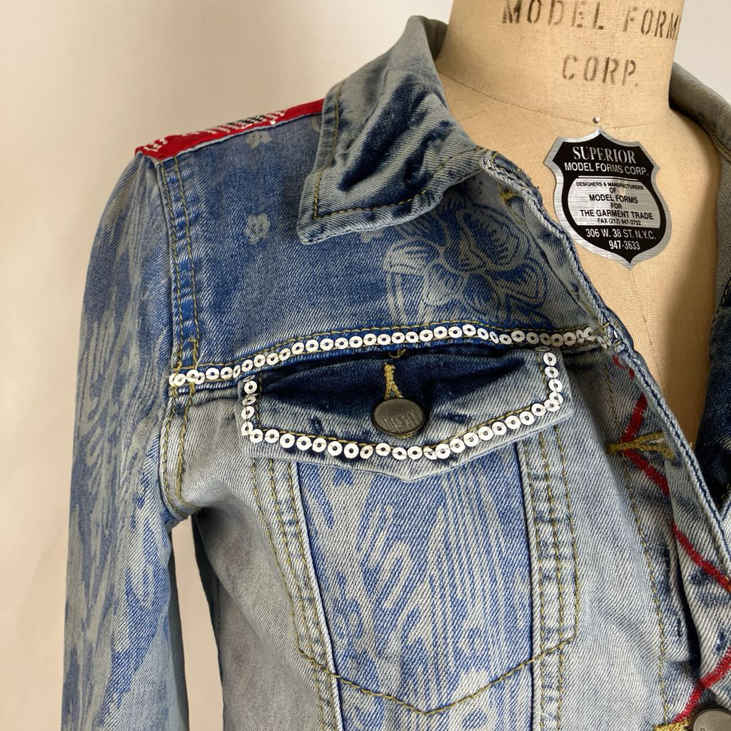 Embroidered Designer Denim Jacket