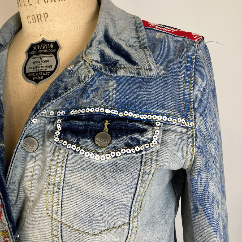 Embroidered Designer Denim Jacket