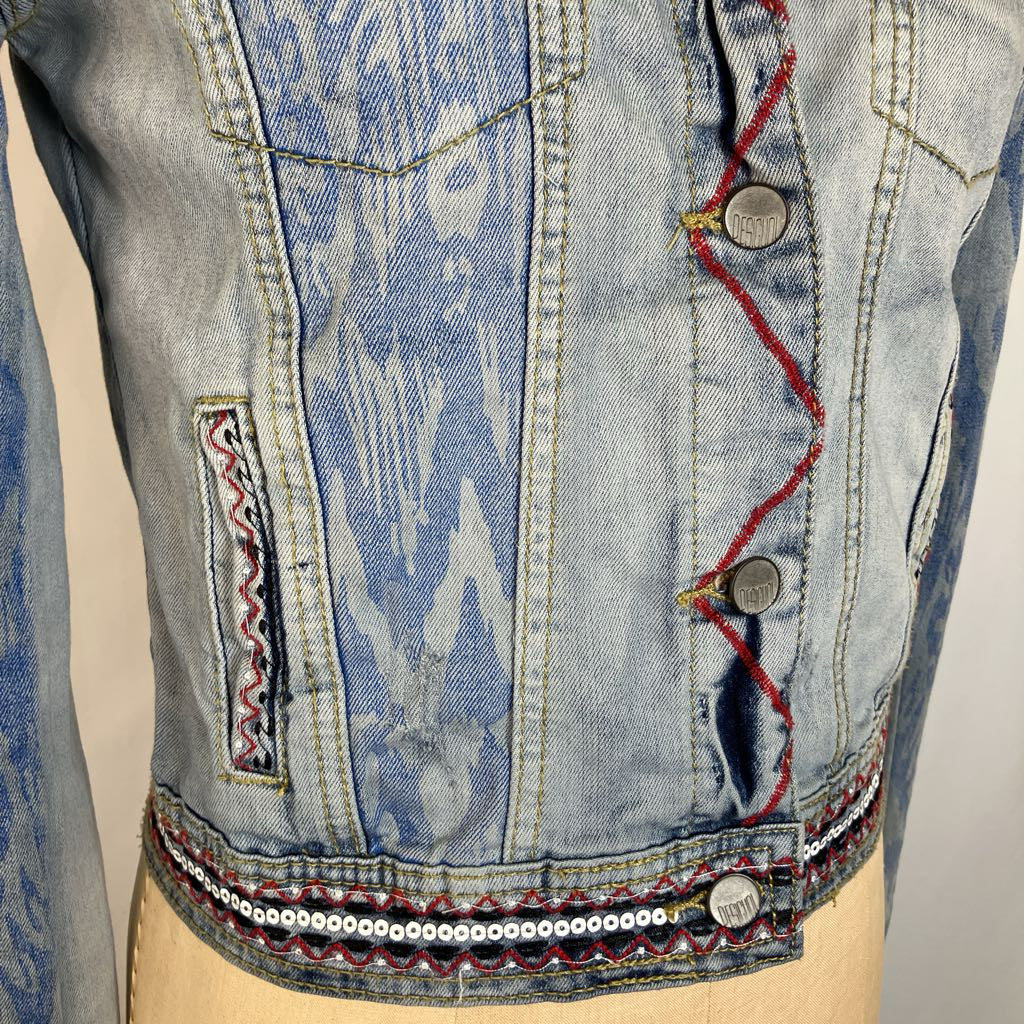 Embroidered Designer Denim Jacket