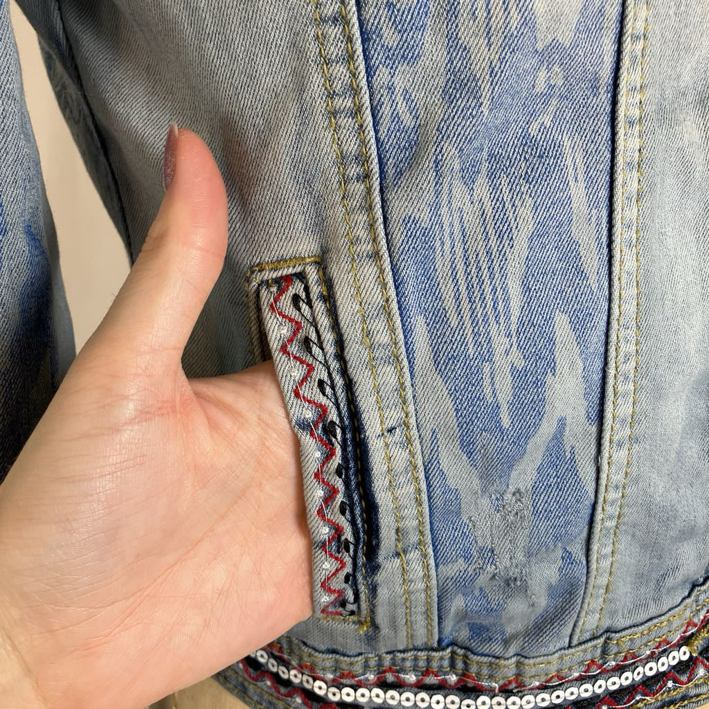 Embroidered Designer Denim Jacket