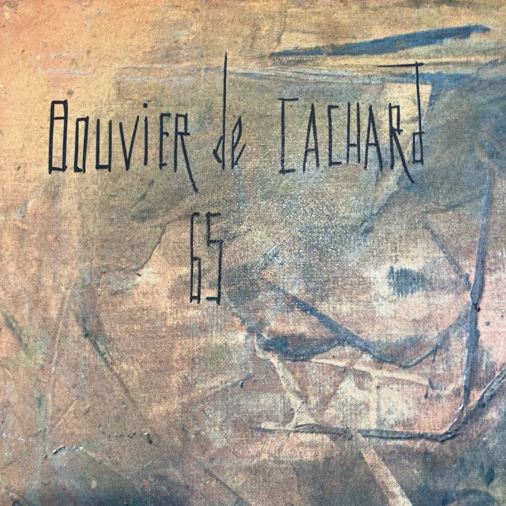 Signature on a painting reading "Bouvier de Cachard 65"