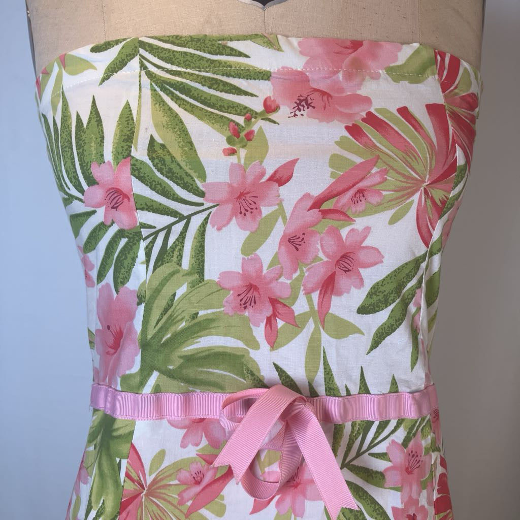 Vintage Pink Floral Mini Dress