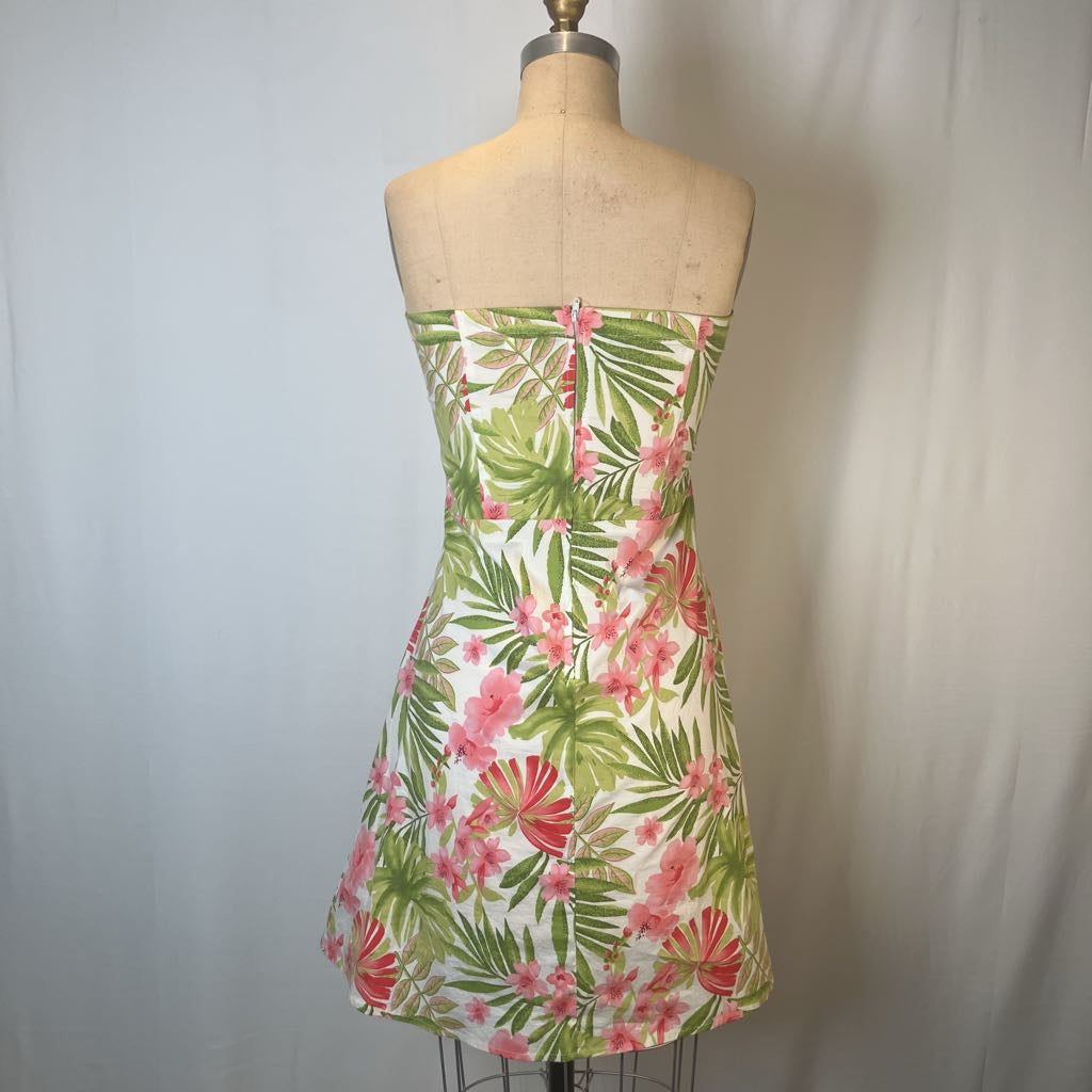 Vintage Pink Floral Mini Dress