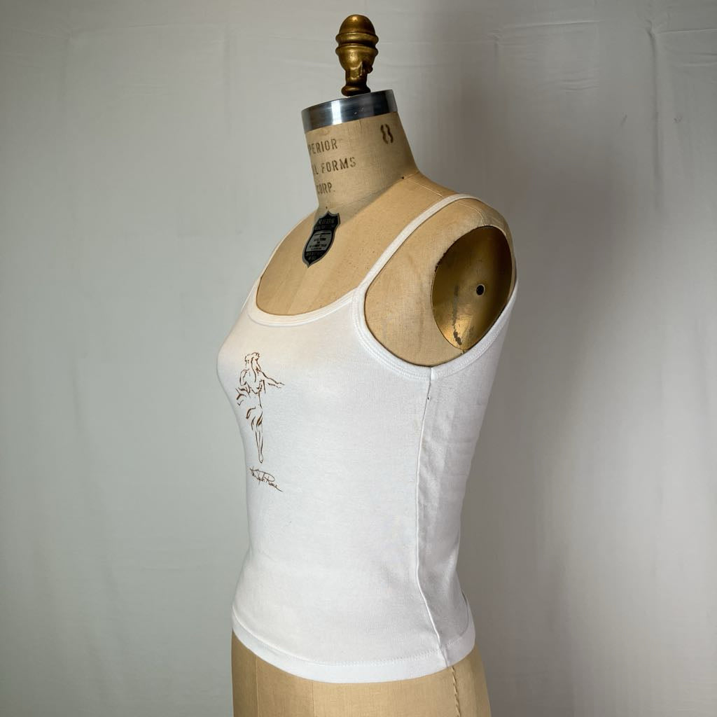 Hawaiian Dancer White Tank
