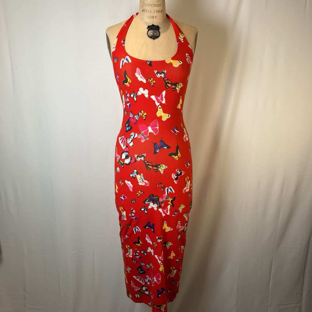 Red Butterfly Maxi Dress