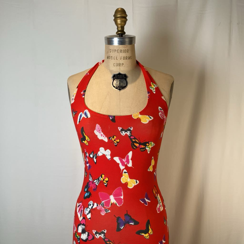 Red Butterfly Maxi Dress