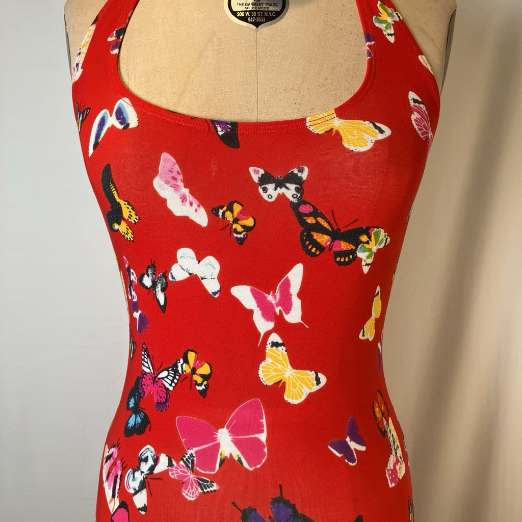 Red Butterfly Maxi Dress