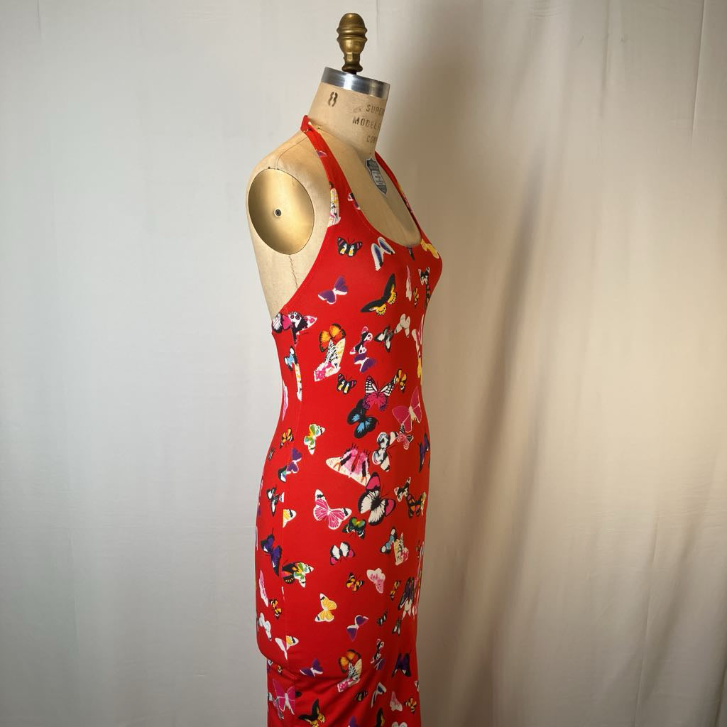 Red Butterfly Maxi Dress
