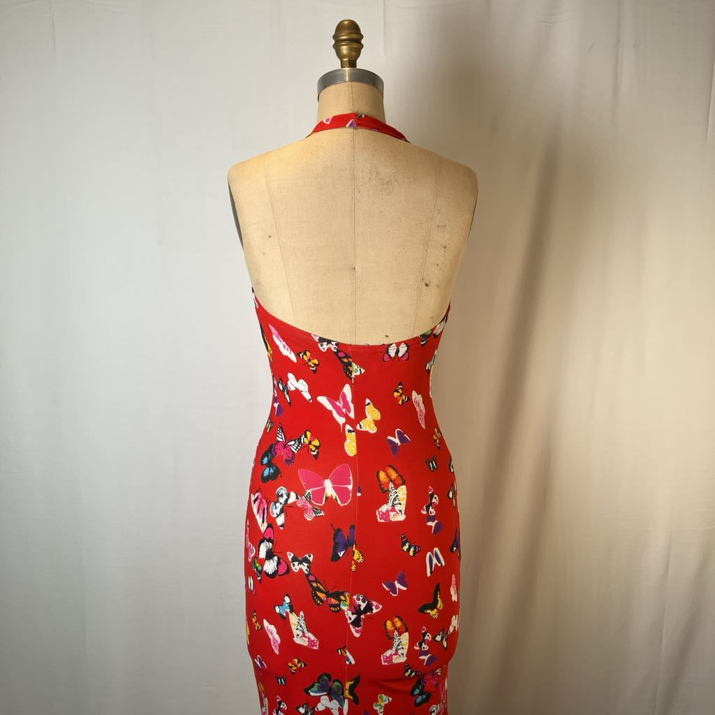 Red Butterfly Maxi Dress