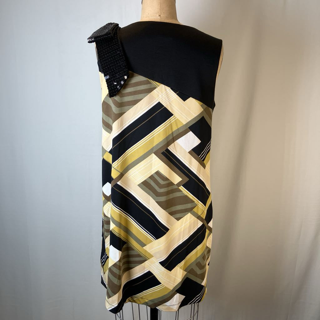 Julie Brown Geometric Pattern Dress