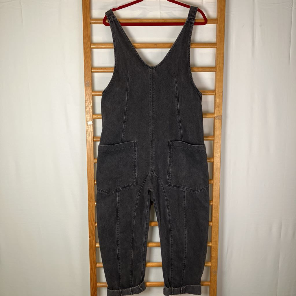 Black Denim Overalls