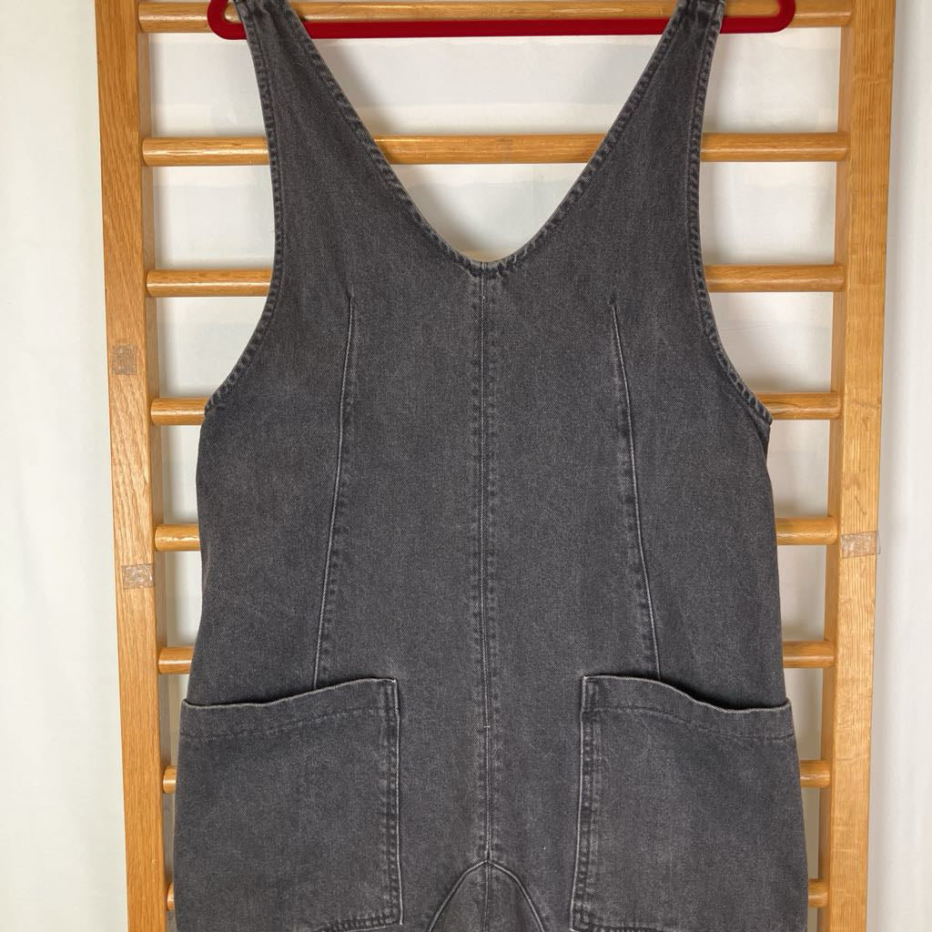 Black Denim Overalls