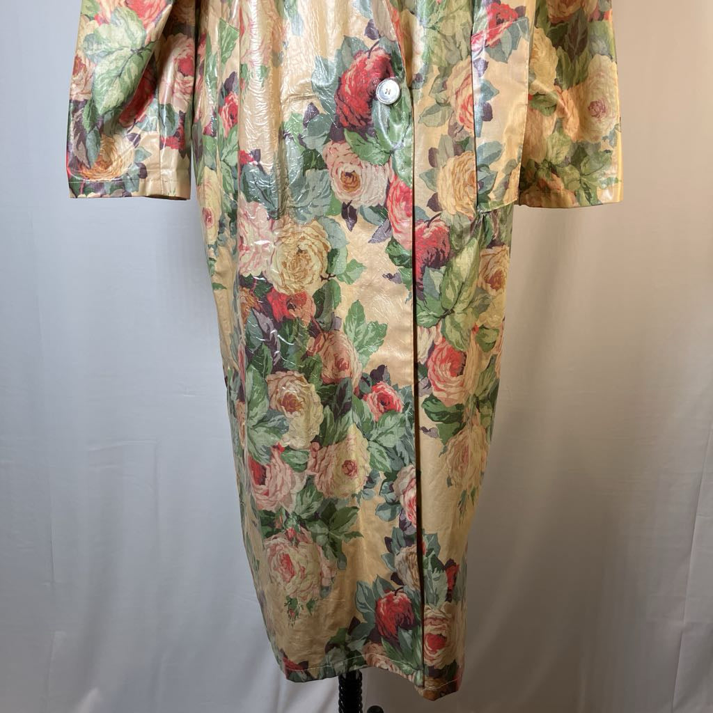 Nordic House Design 1990s Floral Raincoat