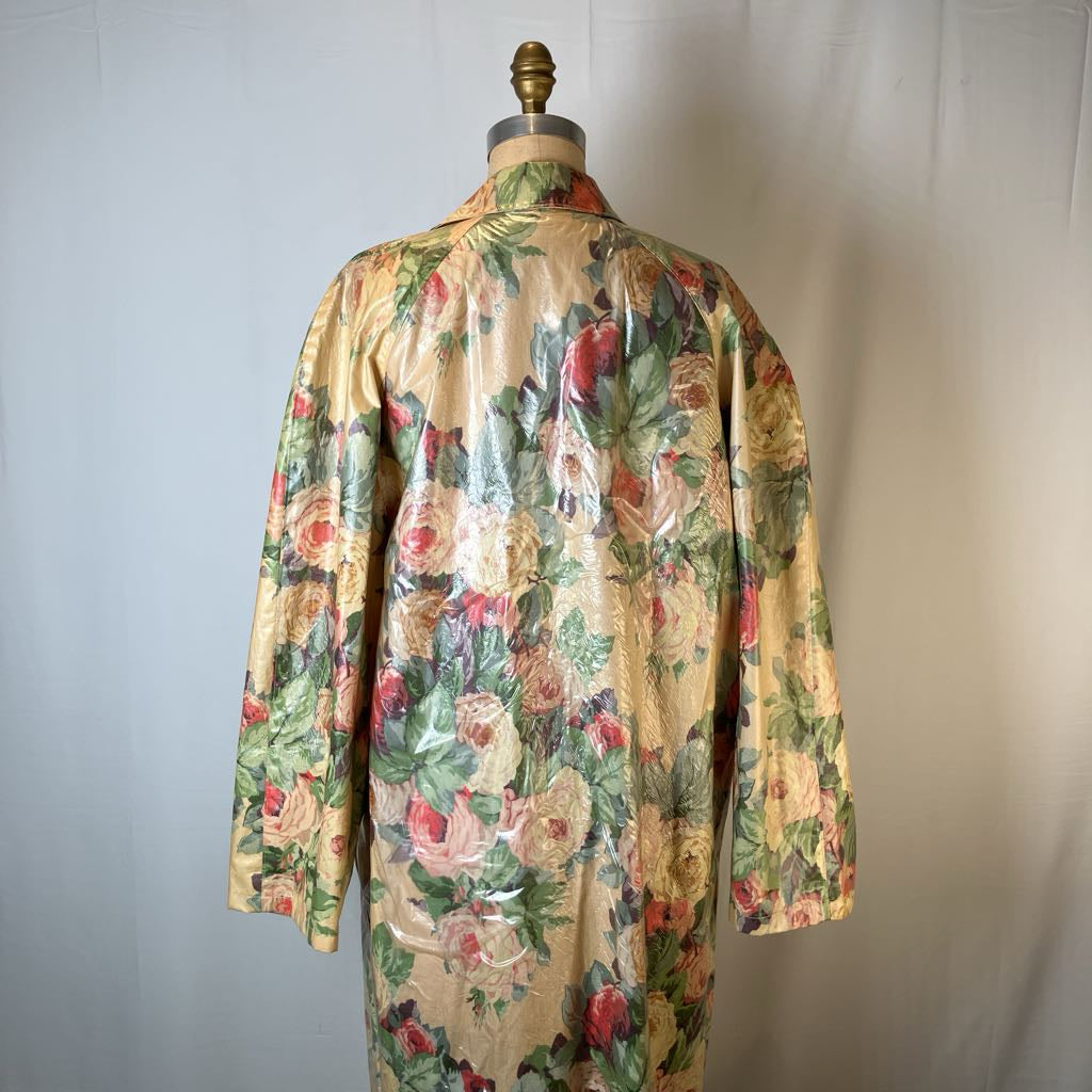 Nordic House Design 1990s Floral Raincoat